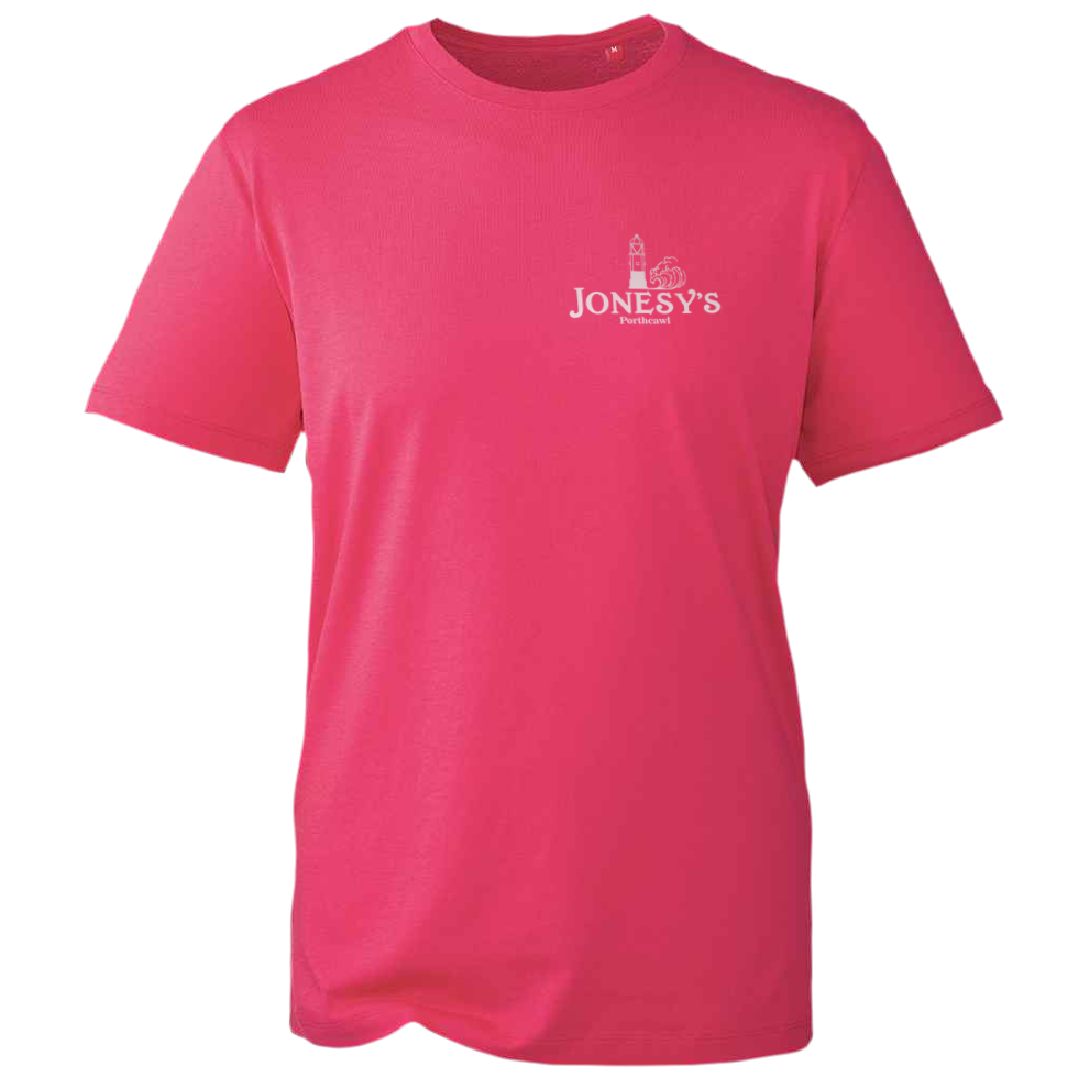 Organic White Coneyfornia Hot Pink T-Shirt