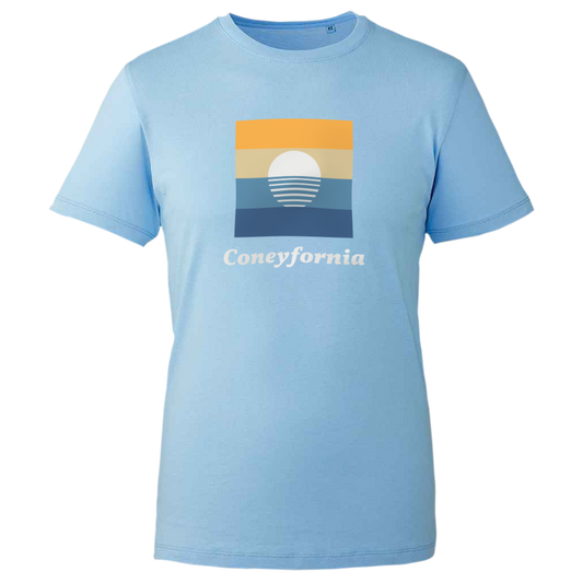 Organic Sunset Coneyfornia Light Blue T-Shirt