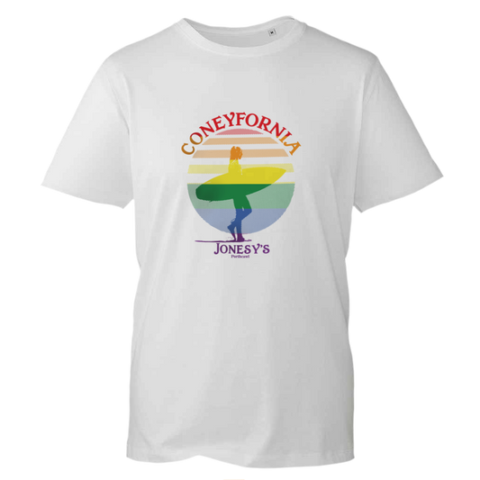 Organic Rainbow Coneyfornia White T-Shirt