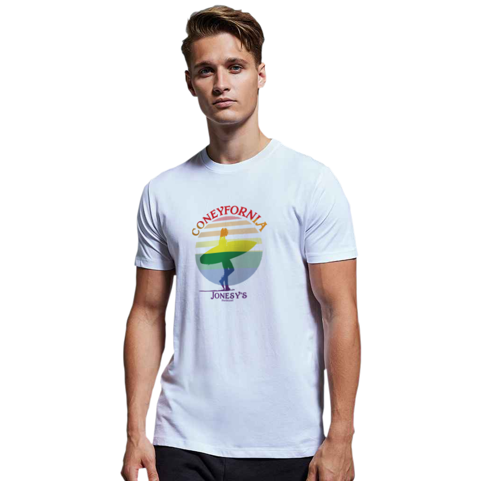 Organic Rainbow Coneyfornia White T-Shirt